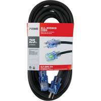 All-Rubber Extension Cord, Outdoor, SJOOW, 12/3 AWG, 15 A, 25' Brunswick Fyr & Safety