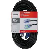 All-Rubber™ Outdoor Extension Cord, SJOOW, 12/3 AWG, 15 A, 100' XI529 | Brunswick Fyr & Safety