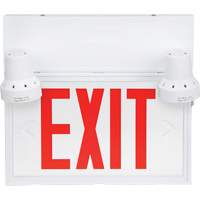 Exit Sign with Security Lights, LED, Battery Operated/Hardwired, 12-1/10" L x 11" W, English XI789 | Brunswick Fyr & Safety