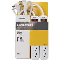 Power Strip 2-Pack, 6 Outlet(s), 3', 15 A, 1875 W, 125 V Brunswick Fyr & Safety