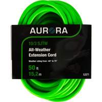 Industrial Extension Cord, All-Weather, SJTW, 10/3 AWG, 15 A, 50' Brunswick Fyr & Safety