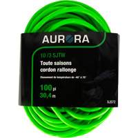 Industrial Extension Cord, All-Weather, SJTW, 10/3 AWG, 15 A, 100' Brunswick Fyr & Safety