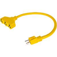 Extension Power Adapter, Outdoor, STOW, 12/3 AWG, 15 A, 3 Outlet(s), 2' Brunswick Fyr & Safety