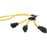W-Style Power Adapter, Outdoor, STOW, 12/3 AWG, 15 A, 3 Outlet(s), 2' Brunswick Fyr & Safety