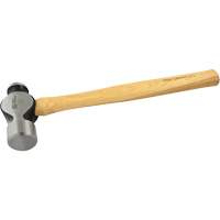 Ball Pein Hammer, 48 oz. Head Weight, Plain Face, Wood Handle Brunswick Fyr & Safety