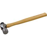 Ball Pein Hammer, 16 oz. Head Weight, Plain Face, Wood Handle Brunswick Fyr & Safety