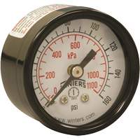Manomètre économique,  1-1/2", 0 - 160 psi, Fixation arrière, Analogique YB873 | Brunswick Fyr & Safety