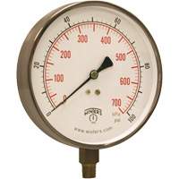 Contractor Pressure Gauge, 4-1/2" , 0 - 100 psi, Bottom Mount, Analogue YB900 | Brunswick Fyr & Safety
